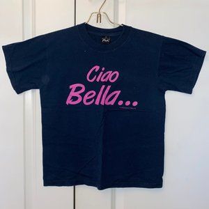 Blue and Pink "Ciao Bella" T-Shirt Girls Sz 14